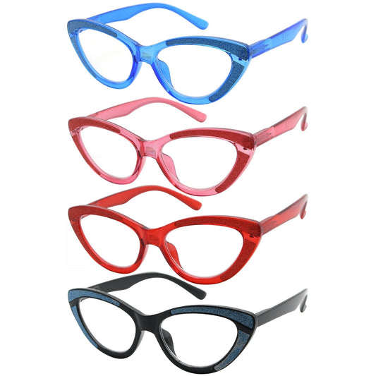 4 Pack Cat-eye Design Chic Reading Glasses R2029